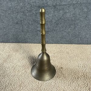 VINTAGE BRASS BELL 6.75" PERFECT FOR CHRISTMAS HOLIDAY JINGLE BELL HAND BELL